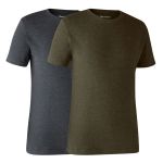 Deerhunter Herren T-Shirts 2er Pack grün + grau 