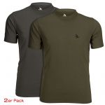 Seeland Herren T‑Shirt 2er Pack grau + grün 